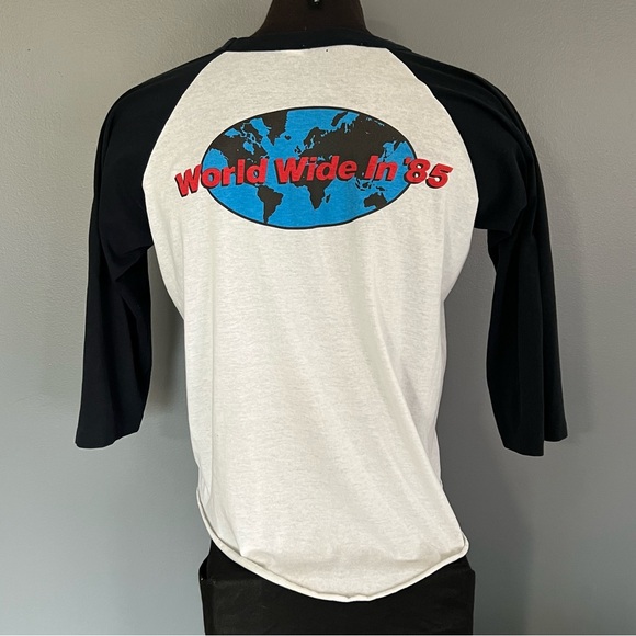 Vtg 80’s Bryan Adams World Wide In 85 Concert Tour T shirt Sz XL Baseball Style - Picture 8 of 11